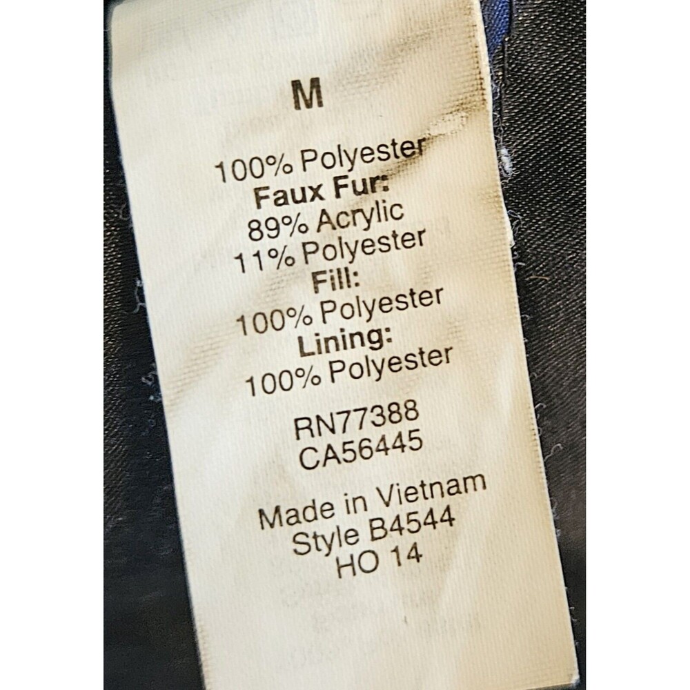 J. Crew Nordic Parka Men's Blue Hooded Faux Fur-lined hood Medium - Picture 5 of 5